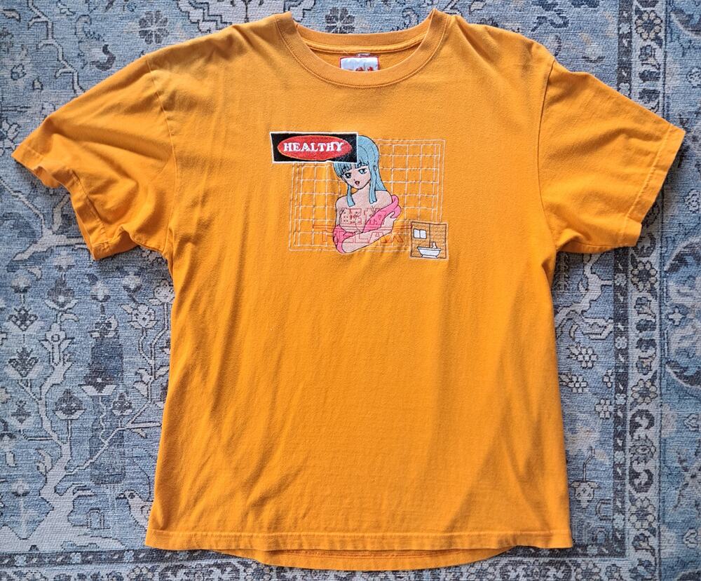 VinylHealthy Vintage Street Style Brand from Japan Embroidered Anime Tee Size XL